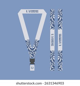 id card lanyard mockup design with a modern, minimalist and cool concept