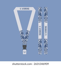 id card lanyard mockup design with a modern, minimalist and cool concept