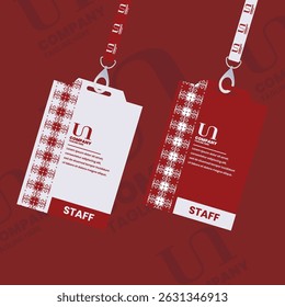 id card lanyard mockup design with a modern, minimalist and cool concept