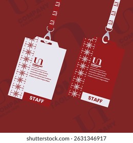 id card lanyard mockup design with a modern, minimalist and cool concept