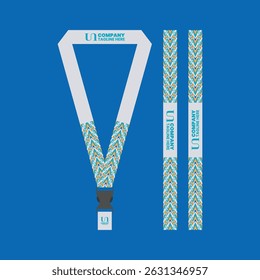 id card lanyard mockup design with a modern, minimalist and cool concept