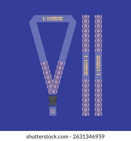 id card lanyard mockup design with a modern, minimalist and cool concept