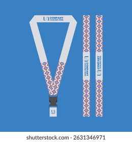 id card lanyard mockup design with a modern, minimalist and cool concept