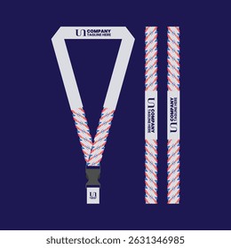 id card lanyard mockup design with a modern, minimalist and cool concept