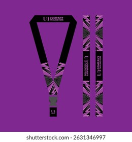 id card lanyard mockup design with a modern, minimalist and cool concept