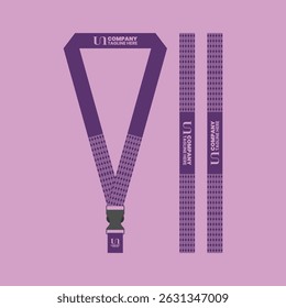 id card lanyard mockup design with a modern, minimalist and cool concept