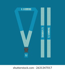 id card lanyard mockup design with a modern, minimalist and cool concept