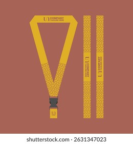 id card lanyard mockup design with a modern, minimalist and cool concept