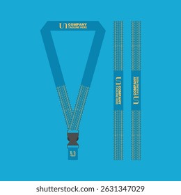 id card lanyard mockup design with a modern, minimalist and cool concept