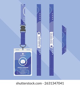 id card lanyard mockup design with a modern, minimalist and cool concept
