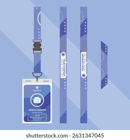 id card lanyard mockup design with a modern, minimalist and cool concept
