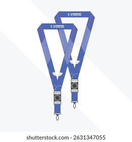 id card lanyard mockup design with a modern, minimalist and cool concept