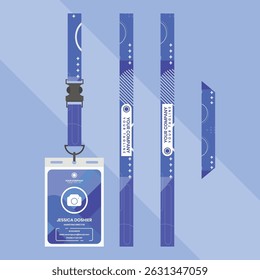 id card lanyard mockup design with a modern, minimalist and cool concept