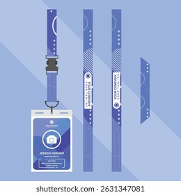 id card lanyard mockup design with a modern, minimalist and cool concept