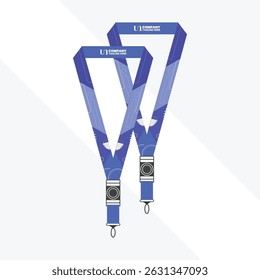 id card lanyard mockup design with a modern, minimalist and cool concept