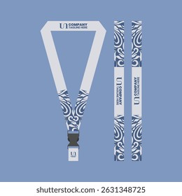 id card lanyard mockup design with a modern, minimalist and cool concept