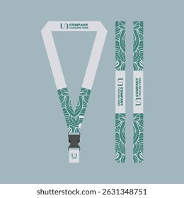id card lanyard mockup design with a modern, minimalist and cool concept