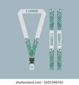 id card lanyard mockup design with a modern, minimalist and cool concept