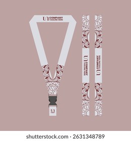 id card lanyard mockup design with a modern, minimalist and cool concept