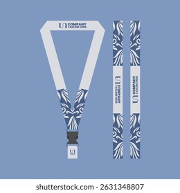 id card lanyard mockup design with a modern, minimalist and cool concept