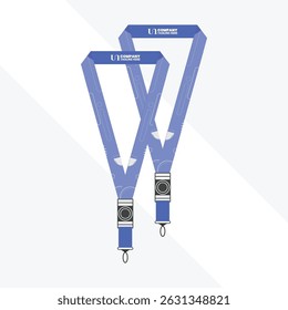 id card lanyard mockup design with a modern, minimalist and cool concept