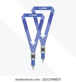 id card lanyard mockup design with a modern, minimalist and cool concept