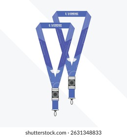 id card lanyard mockup design with a modern, minimalist and cool concept