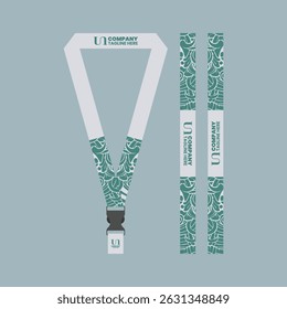 id card lanyard mockup design with a modern, minimalist and cool concept