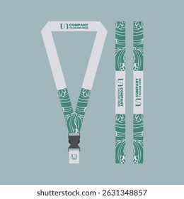 id card lanyard mockup design with a modern, minimalist and cool concept