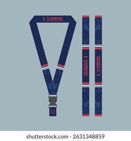 id card lanyard mockup design with a modern, minimalist and cool concept