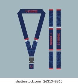 id card lanyard mockup design with a modern, minimalist and cool concept
