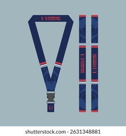 id card lanyard mockup design with a modern, minimalist and cool concept