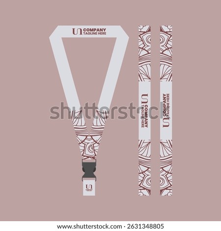 id card lanyard mockup design with a modern, minimalist and cool concept