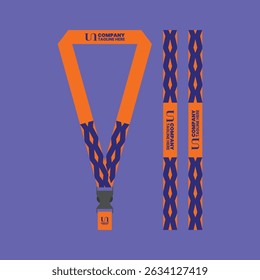 cordão de cartão de identificação com design moderno minimalista e elegante