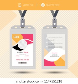 Id Card Lanyard Set Isolated Vector Stock Vector (Royalty Free ...