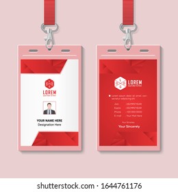 Tarjeta de identificación con ilustración vectorial aislada de conjunto de patio. Tarjeta de acceso de plástico en blanco, portaetiquetas con cinta de alfiler, clave de tarjeta corporativa, placa de seguridad personal, plantilla de pase de evento de prensa.