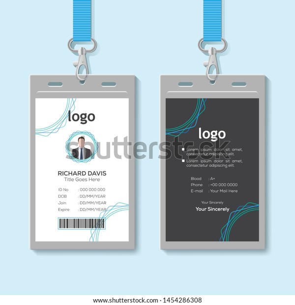 Id Card Lanyard Set Isolated Vector Stock Vector (Royalty Free ...