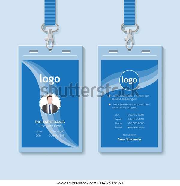 Id Card Lanyard Set Isolated Vector Stock Vector (Royalty Free) 1467618569