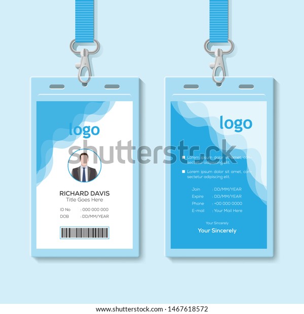 Id Card Lanyard Set Isolated Vector Stock Vector (Royalty Free ...