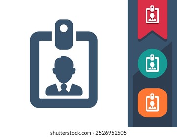 I.D. Card, License Icon. Professional, pixel perfect icon. EPS 10 format.