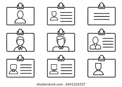 ID Card Line Art Illustration Simple Design for Professional Use (1)