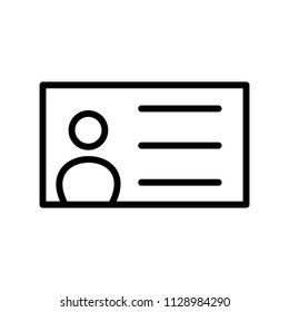 ID card line icon