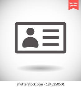 ID card line icon