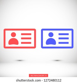 ID card line icon