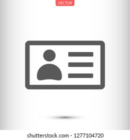 ID card line icon