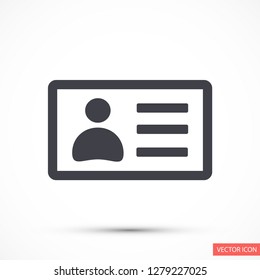 ID card line icon