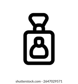 id card line icon. Clean and minimalist vector icon for websites, mobile apps, presentations, and logos. Fully scalable and customizable for any project.