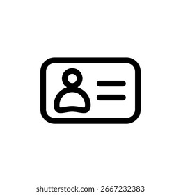 id card line icon is designed in an easily recognizable style. It's suitable for a variety of visual needs, such as digital media or other graphic design projects