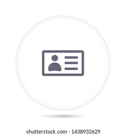 ID card line icon,  Flat design