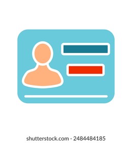 ID card line icon. Identification, card, ID, profile, personal data, verification, security, credentials, identity, document, membership, access, official, badge, personal information, identification